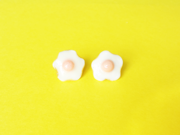 fried eggs earrings - single or pair