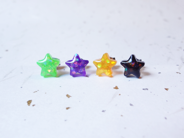 halloween stars earrings - four piece set