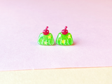 aspic jelly earrings - ocean soda, melon soda, grape or strawberry