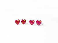 itty bitty heart with sparkles emoji earrings
