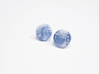 marble with shell fragments earrings