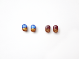 glitter pill earrings - ultramarine blue or red wine