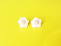 fried eggs earrings - single or pair