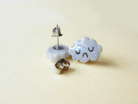 sad cloud earrings