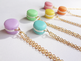 macaron necklace - pink, orange, yellow