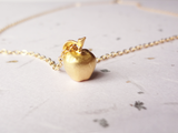 gold apple necklace