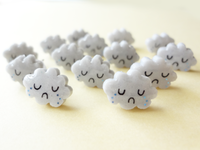 sad cloud earrings