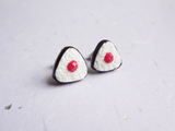 onigiri earrings - shio or umeboshi