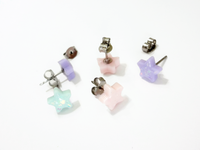 small dreamy pastel stars earrings - purple, pink, or mint