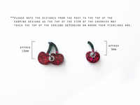 double cherry earrings