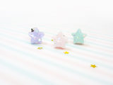 small dreamy pastel stars trio set earrings