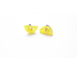 citrus fruit slices earrings